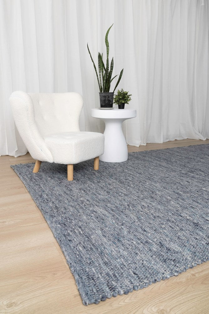 MERINO PURE NZ  WOOL MARINE FLOOR RUG