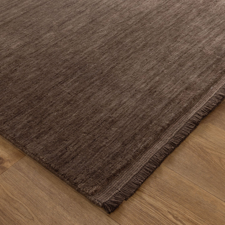 Charleston Hand-Knotted Wool Rug Brown