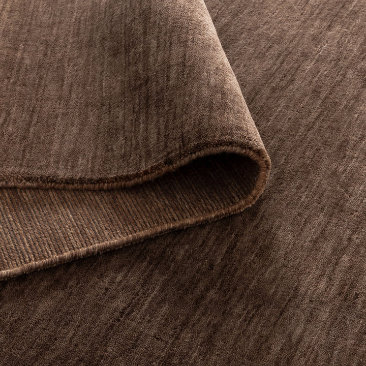 Charleston Hand-Knotted Wool Rug Brown