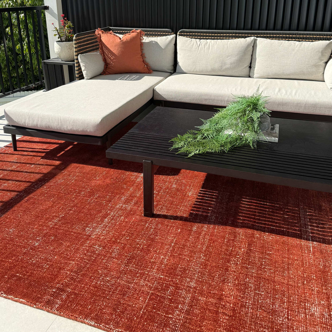 Harbour Burnt Terracotta Indoor Outdoor Rug