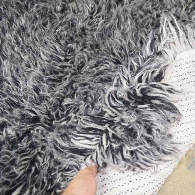 Pure New Zealand Wool 2000 GSM BLACK AND WHITE   Flokati