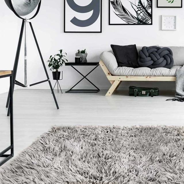 Pure New Zealand Wool 2000 GSM BLACK AND WHITE   Flokati