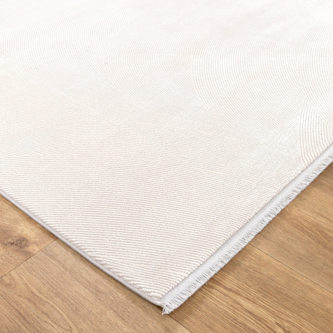 Chateau Geometric Lines White Rug - CH03
