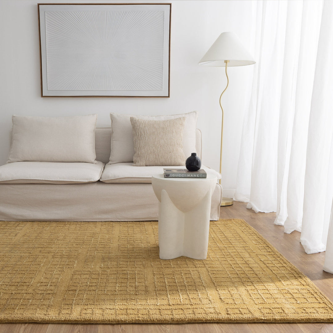 Casper Citron Knitted Wool Rug