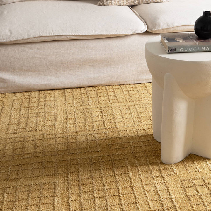 Casper Citron Knitted Wool Rug