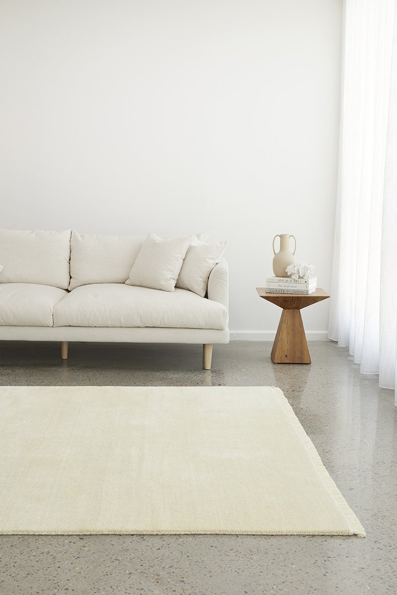 KINSHIP CREAM HAND WOVEN WOOL FLOOR RUG