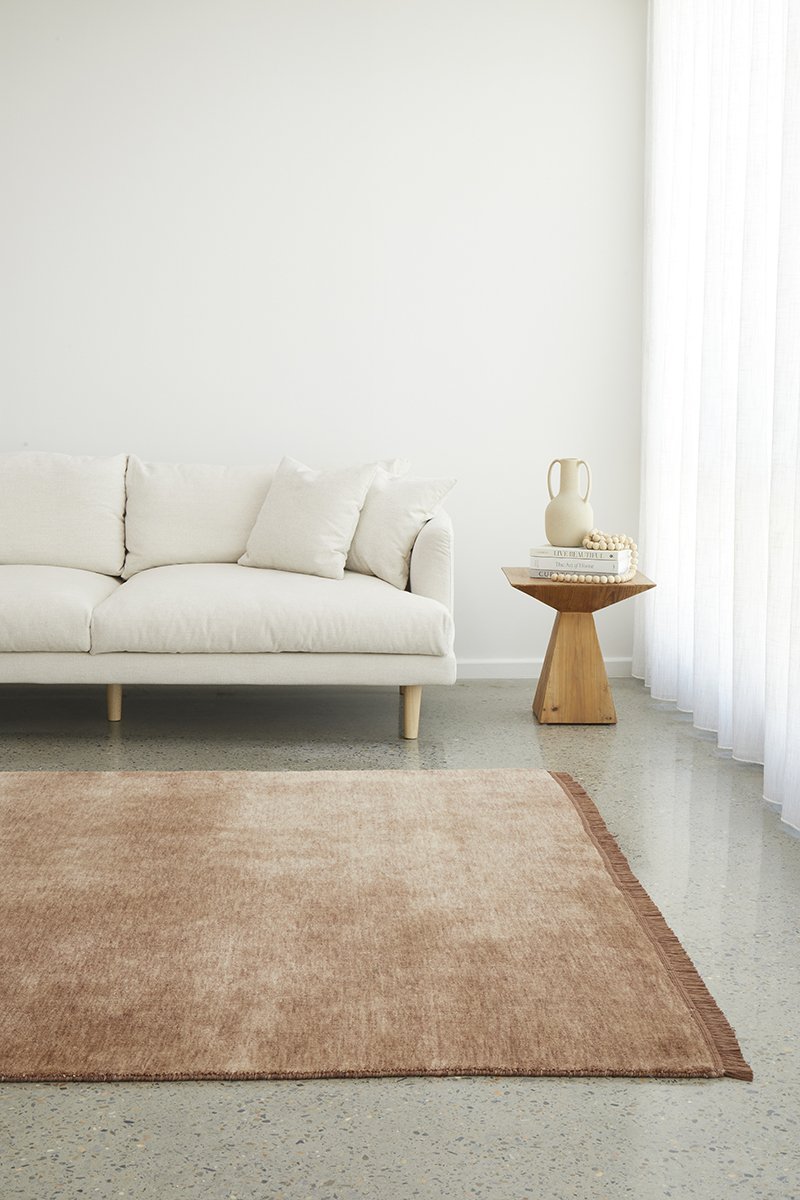 KINSHIP MOCHA MOUSSE HAND WOVEN WOOL FLOOR RUG