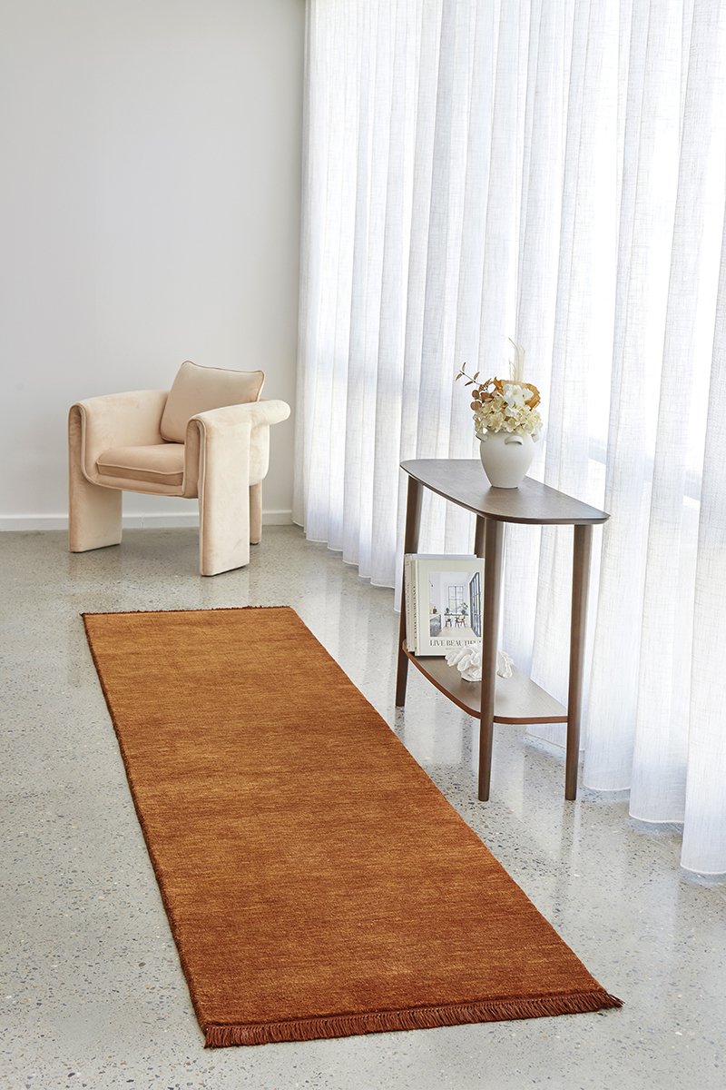 KINSHIP PAPRIKA HAND WOVEN WOOL FLOOR RUG