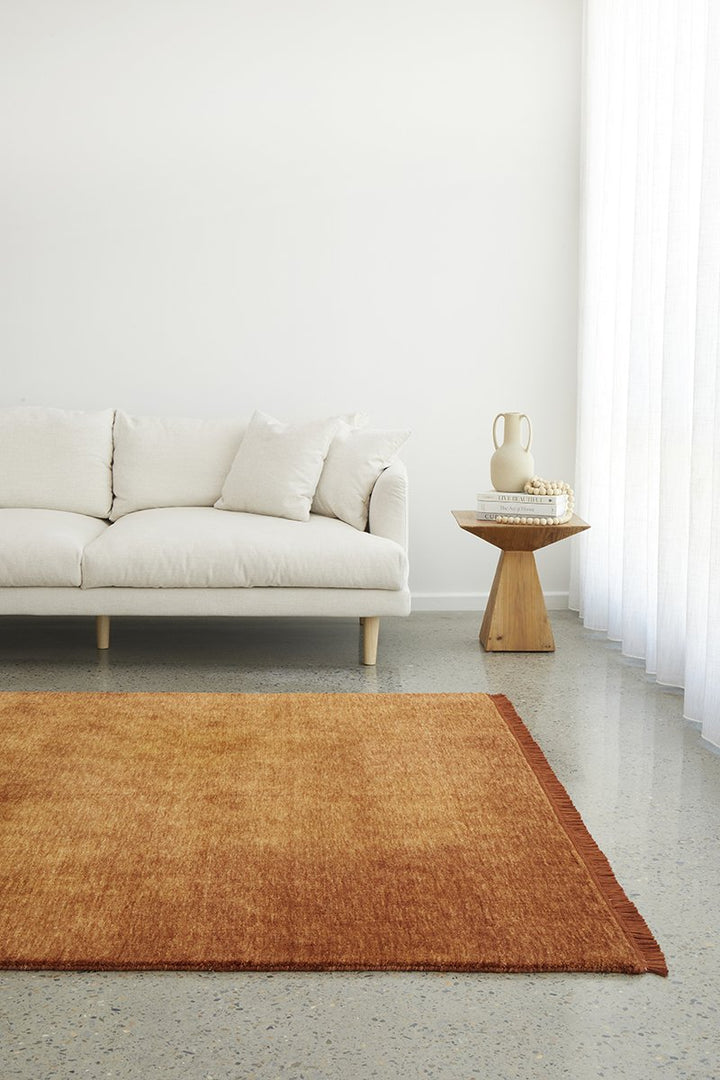 KINSHIP PAPRIKA HAND WOVEN WOOL FLOOR RUG