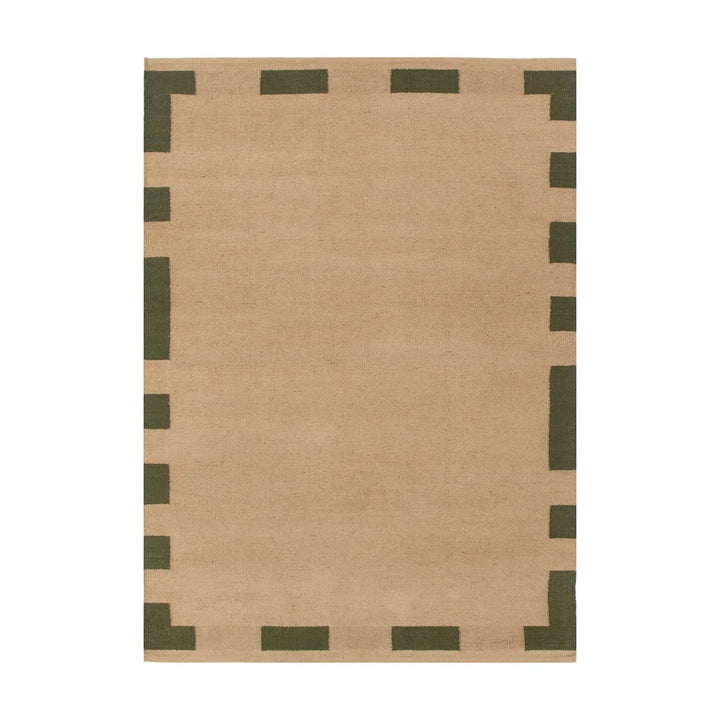 Carlton Natural Green Jute Rug JAVIHOME