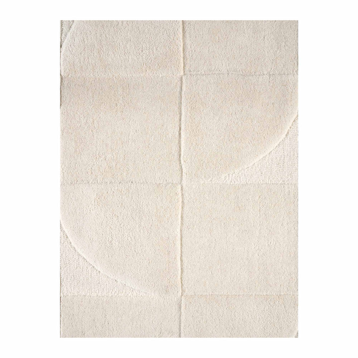 Cluadia White Hand Tufted Pure Wool FLoor Rug