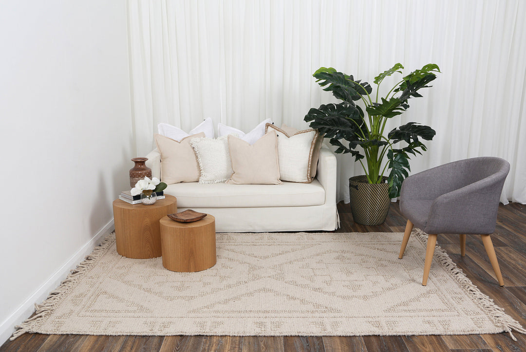 Diego Ornamental Brown Wool Rug - DIEG03