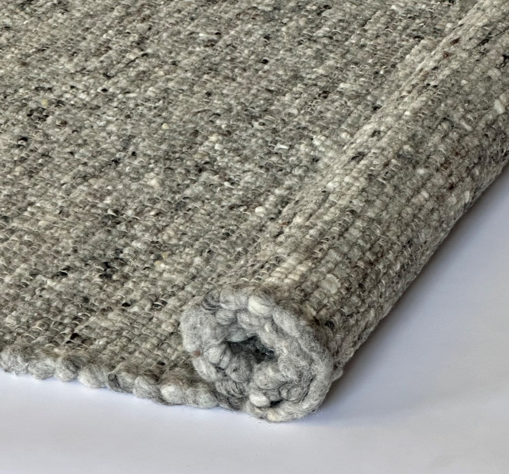 MERINO PURE NZ WOOL NON FELTED NATURAL STONE FLOOR RUG