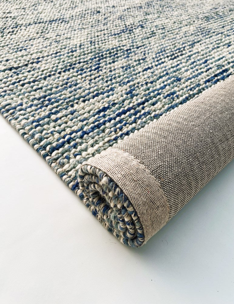 ASHLEY BLUE HAND WOVEN  FLOOR RUG