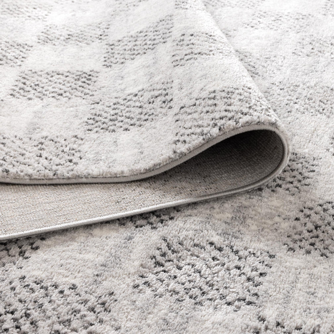 Palma Grey Checkered Rug