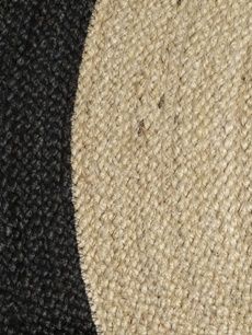 DOT BORDER BLACK FLOOR RUG