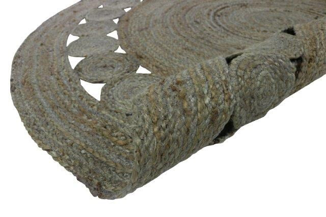 DOT ROSE GREY JUTE FLOOR RUG