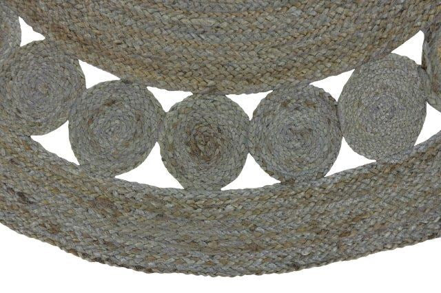 DOT ROSE GREY JUTE FLOOR RUG