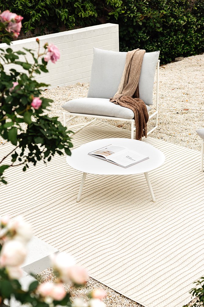 DARREN PALMER SANDRIDGE CREAM INDOOR OUTDOOR FLOOR RUG