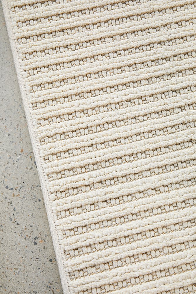 DARREN PALMER SANDRIDGE CREAM INDOOR OUTDOOR FLOOR RUG