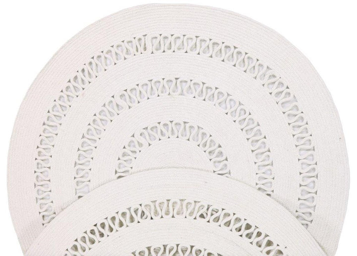 DOTTI WHITE COTTON FLOOR RUG