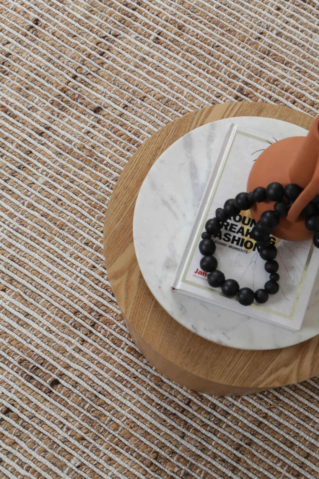 Dune Natural Ivory Jute & Wool Hand woven floor rug