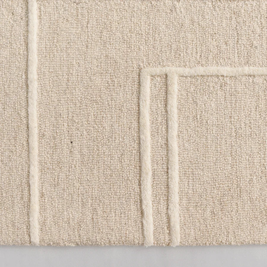 Fabien Handtufted Wool Blocks Beige