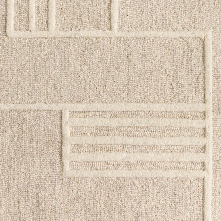 Fabien Handtufted Wool Blocks Beige