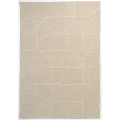 DANISH Handtufted Wool Beige Moon