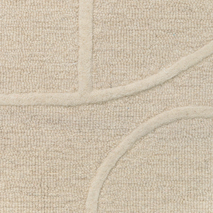 DANISH Handtufted Wool Beige Moon