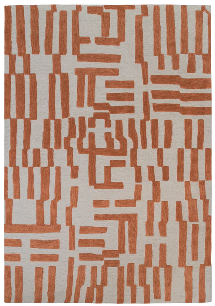 DANISH Handtufted Wool Rust Maze