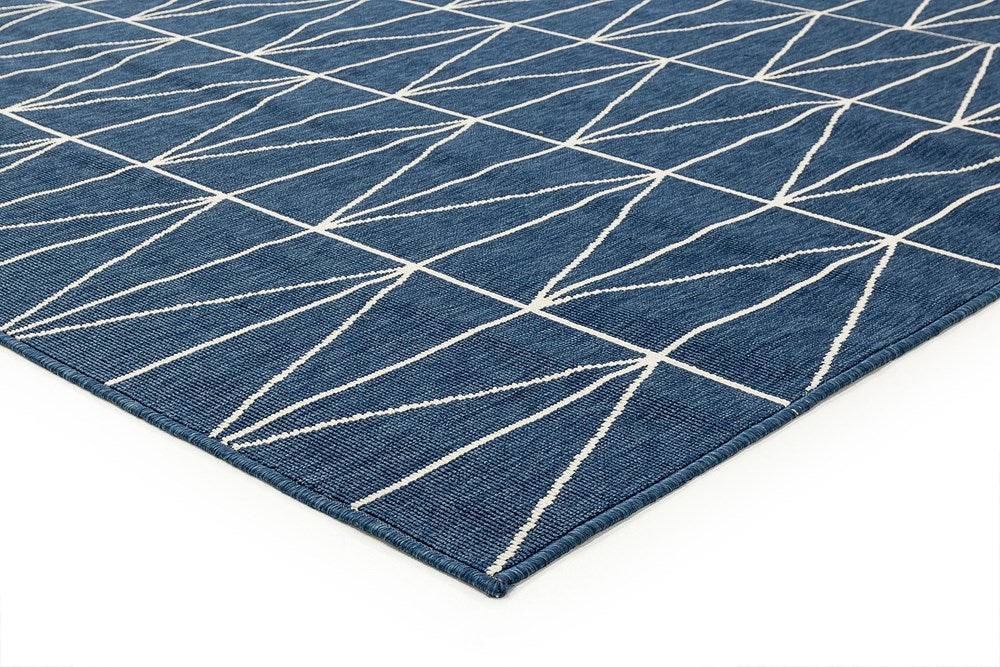 Bjorn  ZIG BLUE indoor OUTDOOR FLOOR RUG