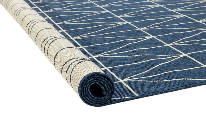 Bjorn  ZIG BLUE indoor OUTDOOR FLOOR RUG