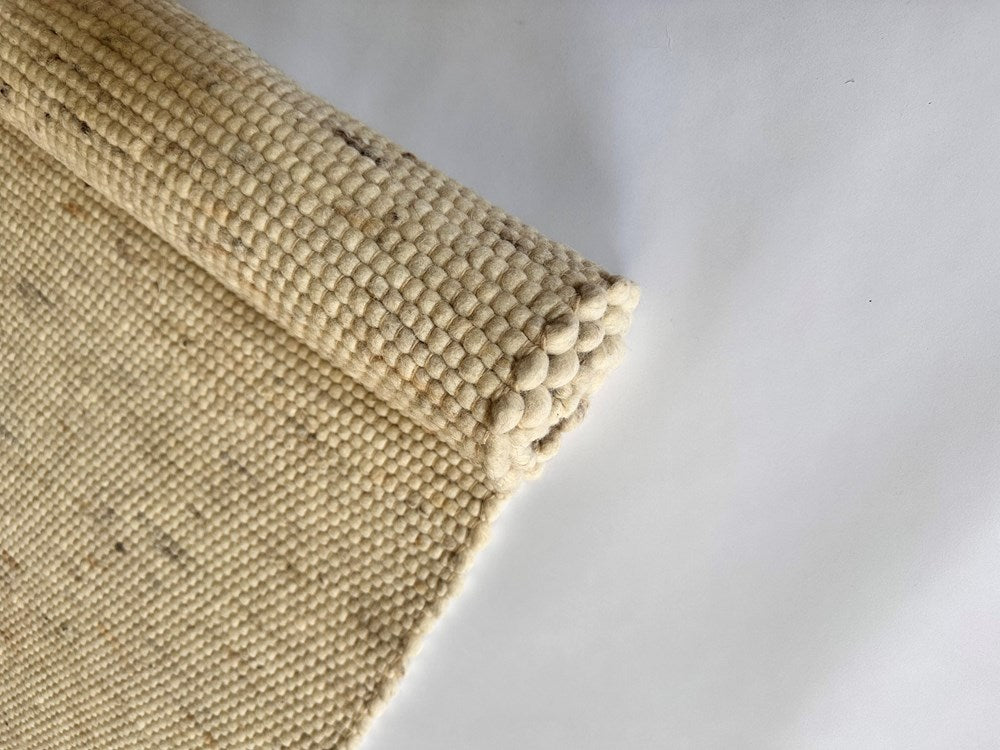 MERINO FELTED PURE NZ WOOL NATURAL FLOOR RUG