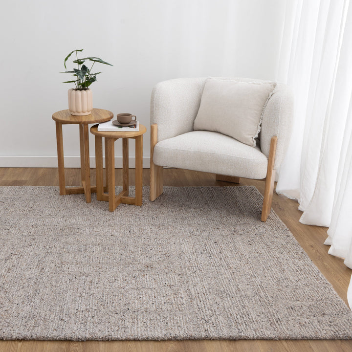 Greige Textured Rug Seren Greige Modern Wool Rug – All Modern Design