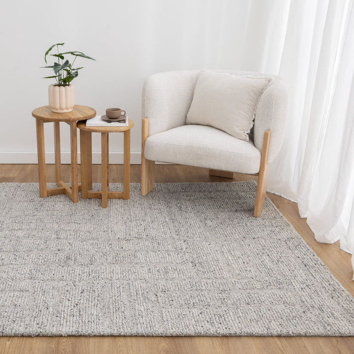 Seren Grey Modern Wool Rug