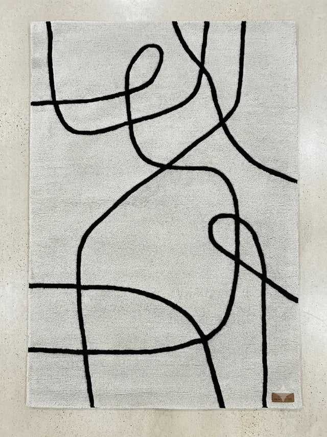 Fabien Flow Floor Rug Black