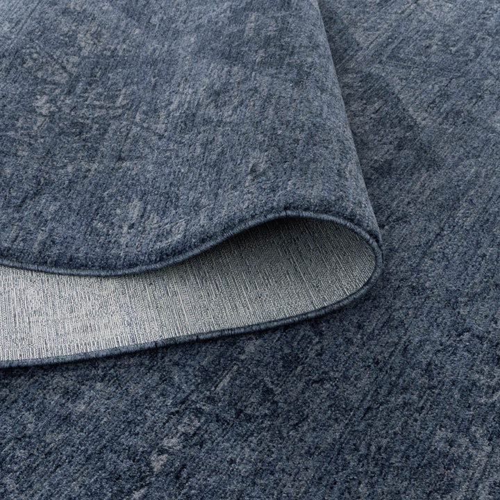 Heritage Distressed Medallion Blue Rug - H104