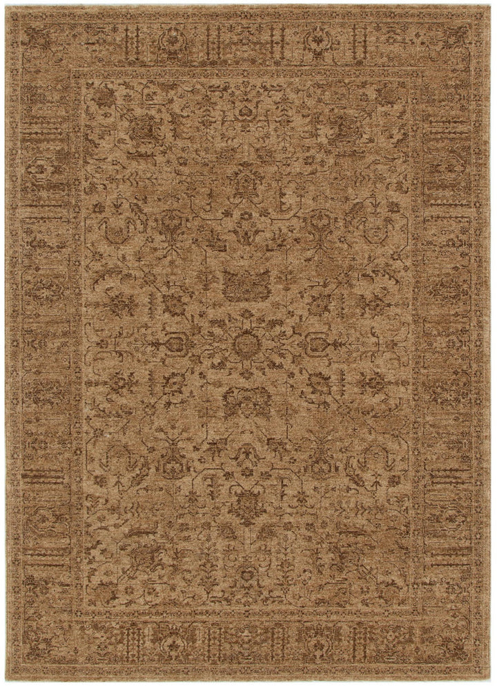 Heritage Distressed Border Mustard Rug - H105