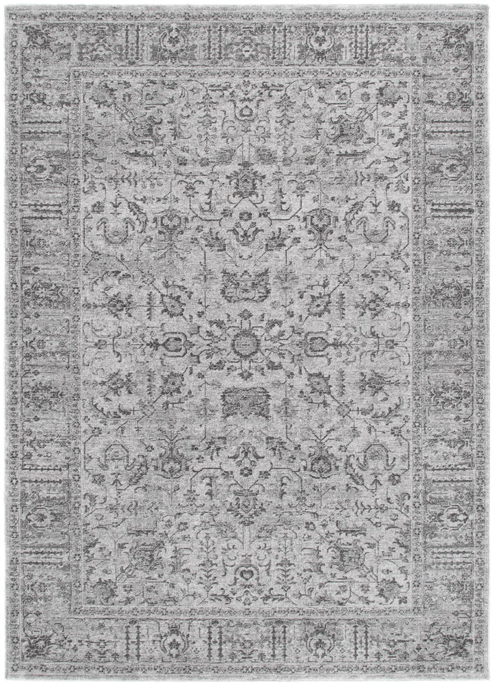 Heritage Distressed Border Grey Rug - H108