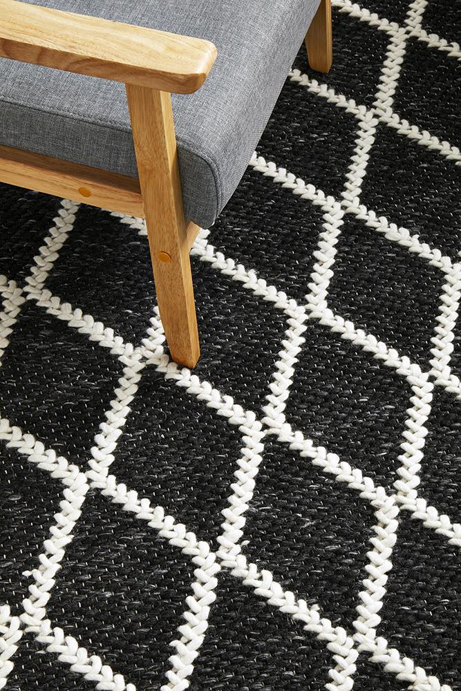 Huxley Black Rug - All Modern Design