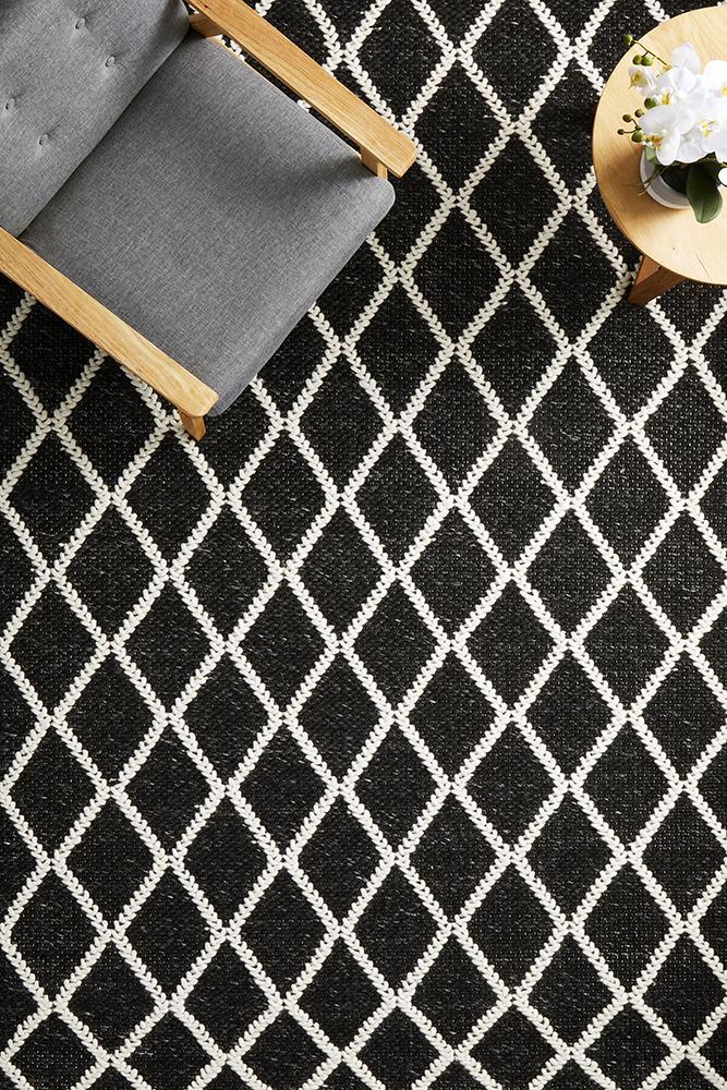 Huxley Black Rug - All Modern Design