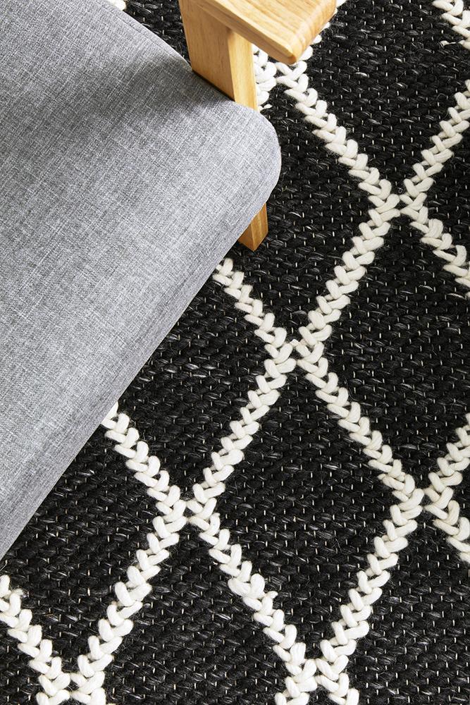 Huxley Black Rug - All Modern Design
