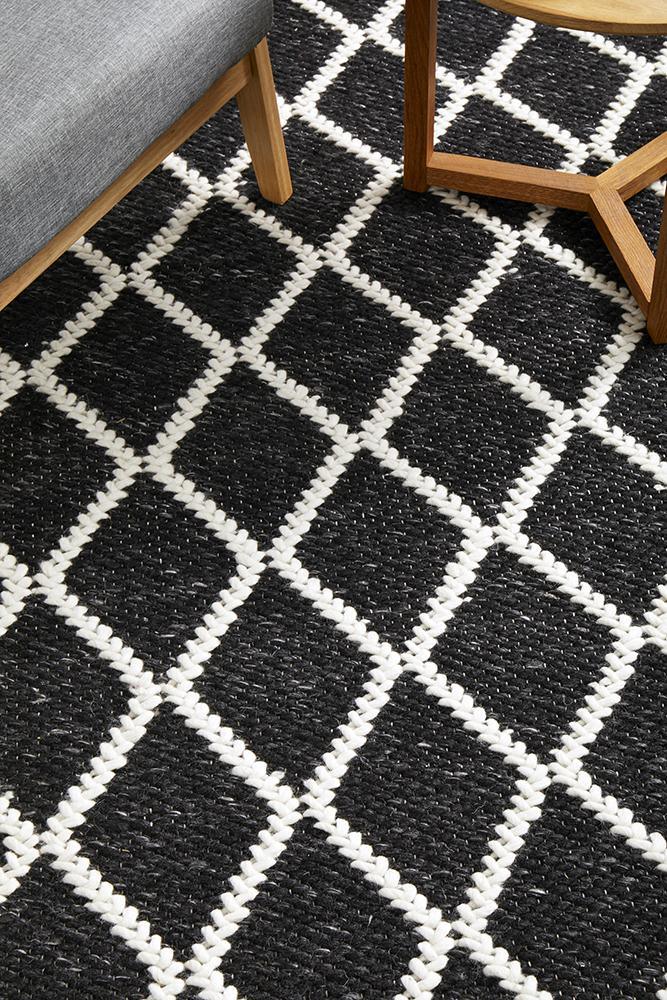 Huxley Black Rug - All Modern Design