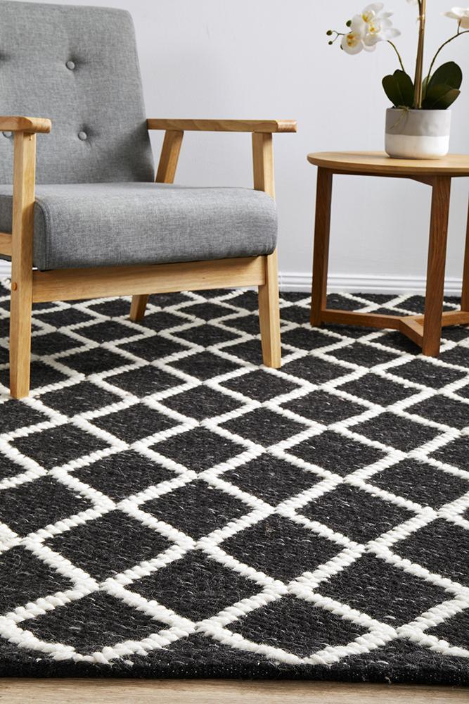 Huxley Black Rug - All Modern Design