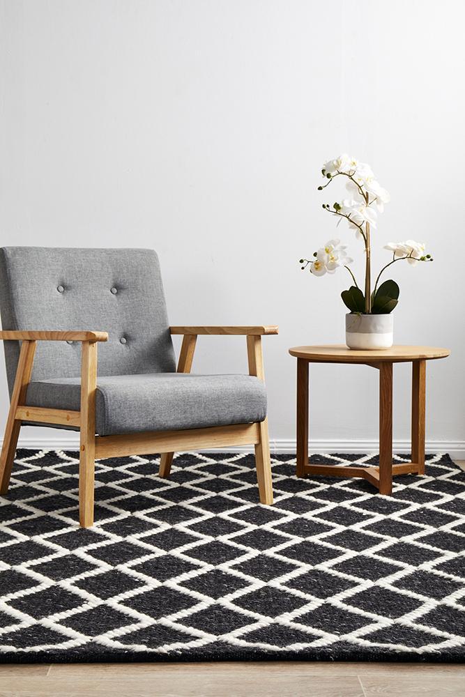 Huxley Black Rug - All Modern Design