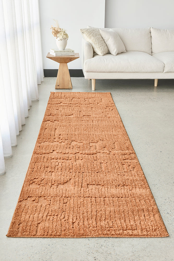 Haven Aliya Rust Runner Rug