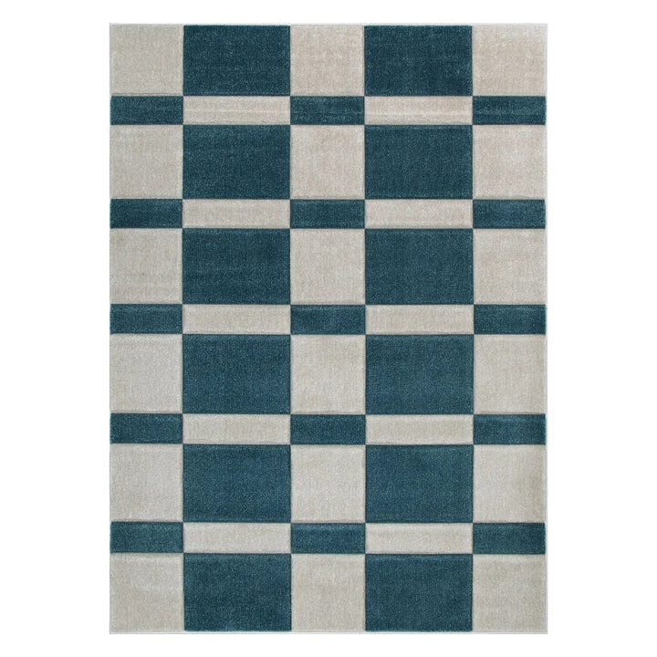 Hamilton Checkered Blue Rug BADE