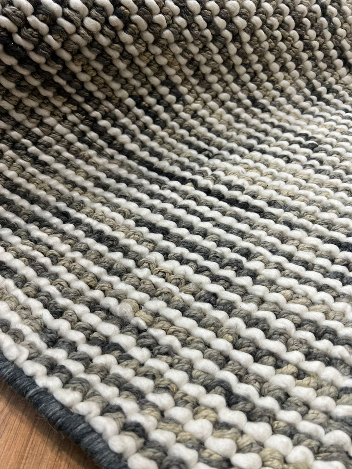 ASHLEY STEEL IVORY  HAND WOVEN  FLOOR RUG