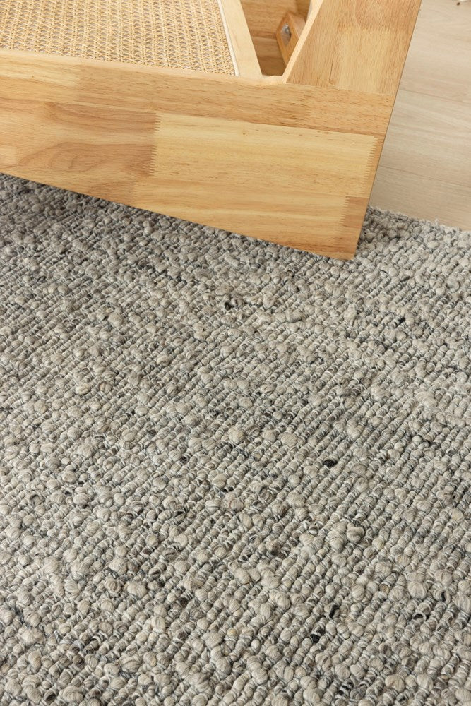 Itsy Bitsy SILVER ASH HAND WOVEN FLOOR RUG